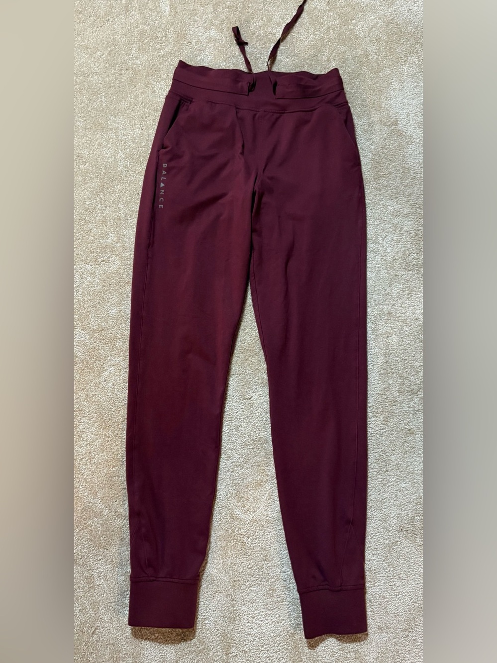 Balance Athletica Burgundy Jogger Pants – Size Small